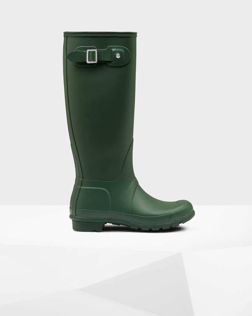Hunter Women's Original Tall Wellington Boots Green,YEXD75260